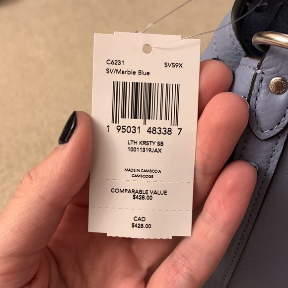 Coach periwinkle blue medium size purse - Picture 3 of 4